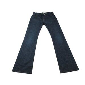 EDUN Bootcut Jeans Women's Size 33 Blue‎ Denim Stretch Single Stitch Regular Fit